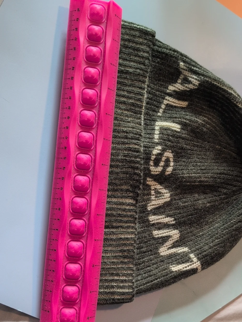 AllSaints Printed Logo Beanie